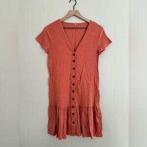 Orange Linen Frock
